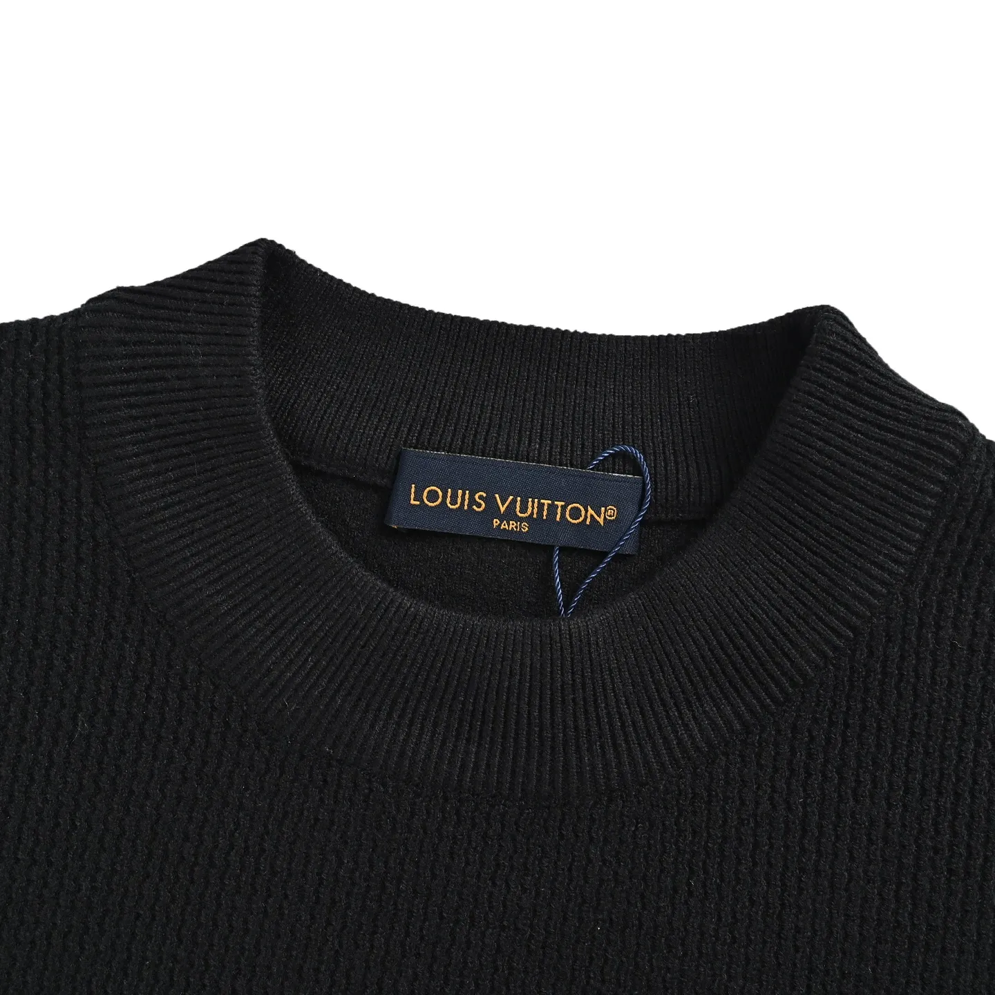 Louis Vuitton/Louis Vuitton signature flocked letter crew neck sweater